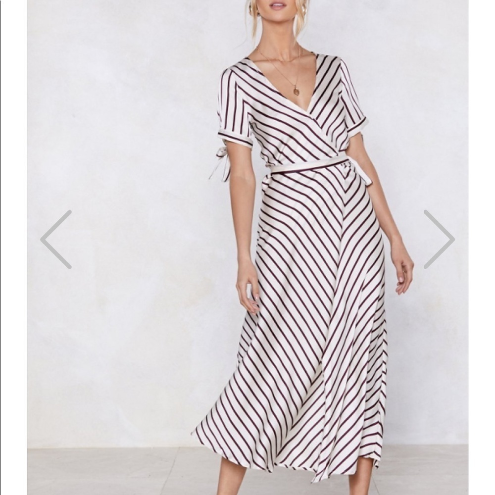 Stripe silk dress
